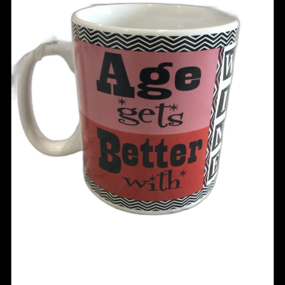 Age gets Better with Wine Oversized Ceramic Mug by Certified International LNWOT - Picture 3 of 10
